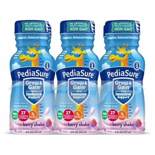 PediaSure Grow & Gain Berry Nutrition Shakes Perspective: bottom