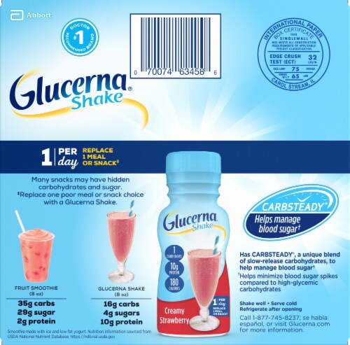 Glucerna® Creamy Strawberry Ready-to-Drink Nutritional Shake Perspective: bottom