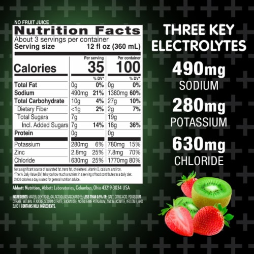 Pedialyte AdvancedCare® Plus Kiwi Berry Mist Electrolyte Solution Perspective: bottom