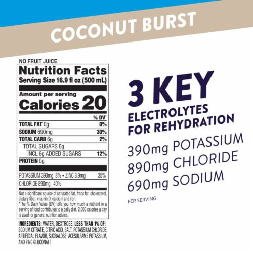 Pedialyte® Coconut Burst Advanced Rehydration Beverage Perspective: bottom