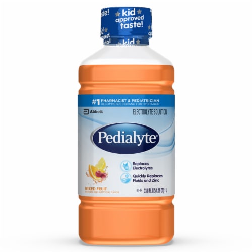 Pedialyte® Mixed Fruit Electrolyte Solution Perspective: bottom