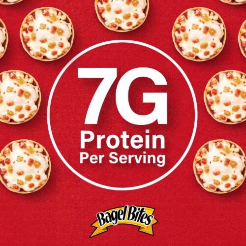 Bagel Bites Cheese Sausage & Pepperoni Mini Pizza Bagel Frozen Snacks Perspective: bottom