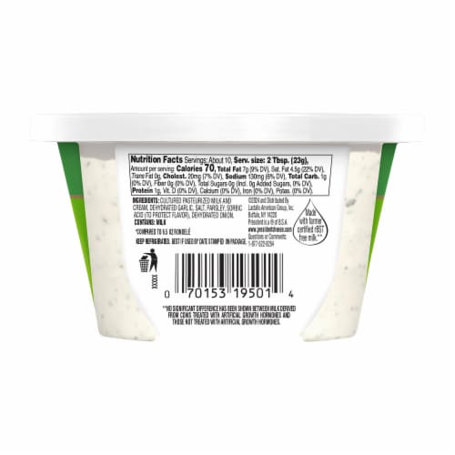 Président® Rondelé® Creamy Whipped Garlic & Herbs Spreadable Cheese 8 oz Perspective: bottom