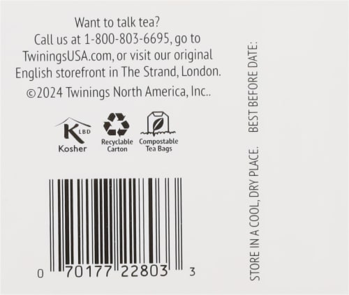 Twinings® Of London Probiotics Peppermint & Fennel Herbal Tea Bags Perspective: bottom