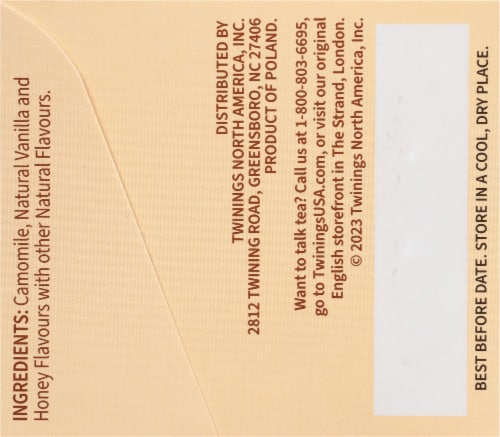 Twinings® Of London Chamomile Honey & Vanilla Tea Bags Perspective: bottom