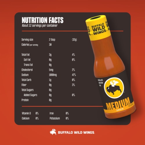 Buffalo Wild Wings Medium Buffalo Sauce Perspective: bottom