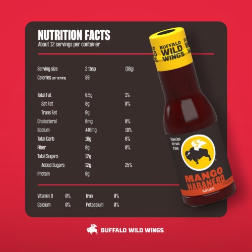 Buffalo Wild Wings Mango Habanero Sauce Perspective: bottom