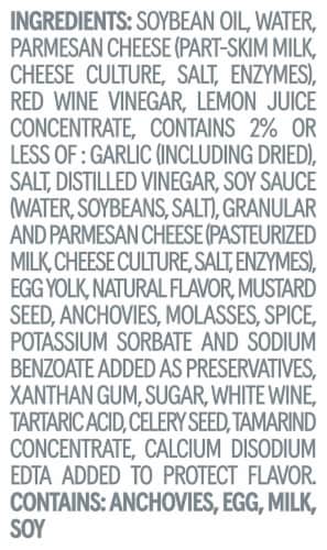 Chick-fil-A Parmesan Caesar Dressing Perspective: bottom