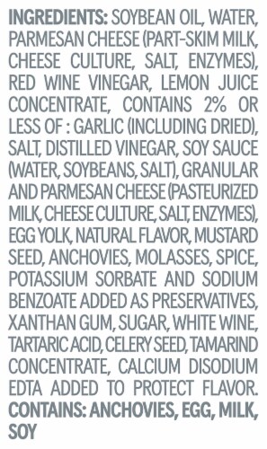 Chick-fil-A Parmesan Caesar Dressing Perspective: bottom