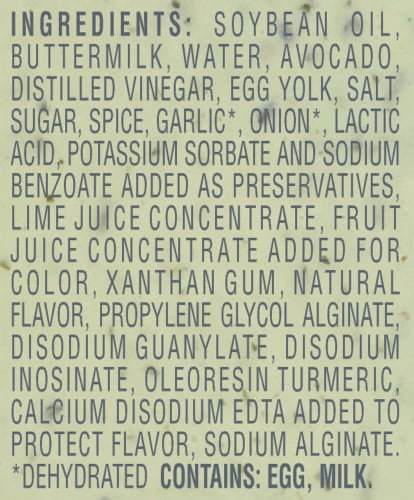 Chick-fil-A Avocado Lime Ranch Dressing Perspective: bottom