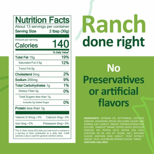 Marzetti Spicy Ranch Seasoned with Tabasco® Sauce Dressing Perspective: bottom