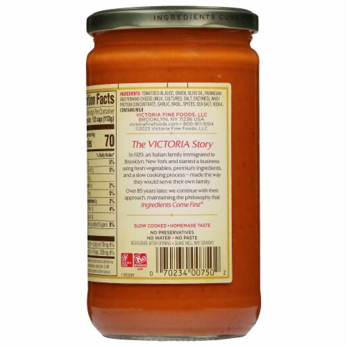 Victoria Low Sodium Vodka Sauce, Pasta Sauce Perspective: bottom