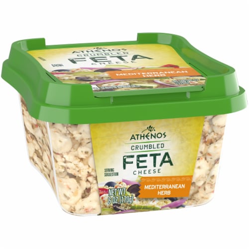 Athenos Mediterranean Herb Crumbled Feta Cheese Perspective: bottom