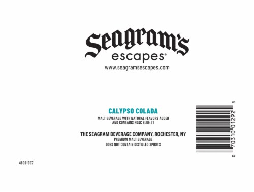 Seagram's Calypso Colada Ready to Drink Cocktail Perspective: bottom