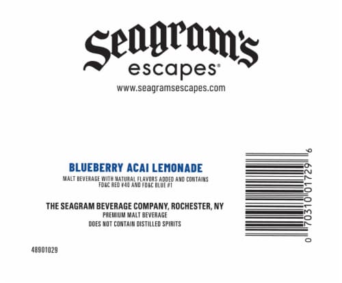Seagram's Escapes® Blueberry Acai Lemonade Perspective: bottom