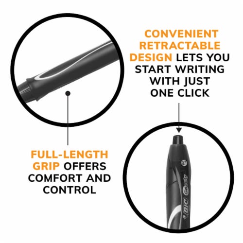 BIC® Gel-ocity® Quick Dry Gel Pens - Black Perspective: bottom