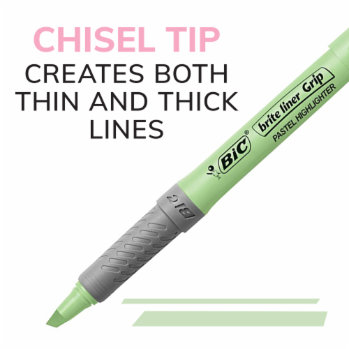 BIC® Intensity Pastel Brite® Liner Highlighters Perspective: bottom
