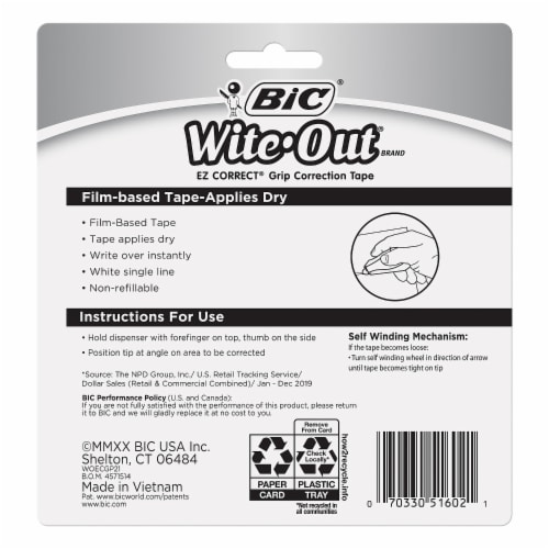BIC® White Out Tape Perspective: bottom