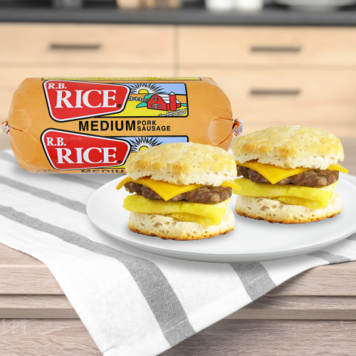 R.B. Rice® Medium Pork Sausage Roll Perspective: bottom
