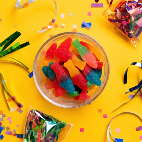 Swedish Fish Tails 2 Flavors In 1 Soft & Chewy Candy Perspective: bottom