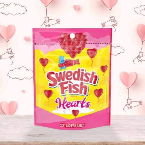 SWEDISH FISH Hearts Soft & Chewy Valentines Day Candy Bag Perspective: bottom