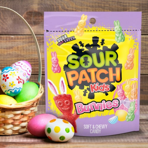 SOUR PATCH KIDS Bunnies Soft & Chewy Easter Candy Bag Perspective: bottom