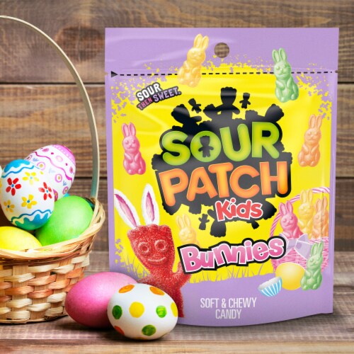 SOUR PATCH KIDS Bunnies Soft & Chewy Easter Candy Bag Perspective: bottom