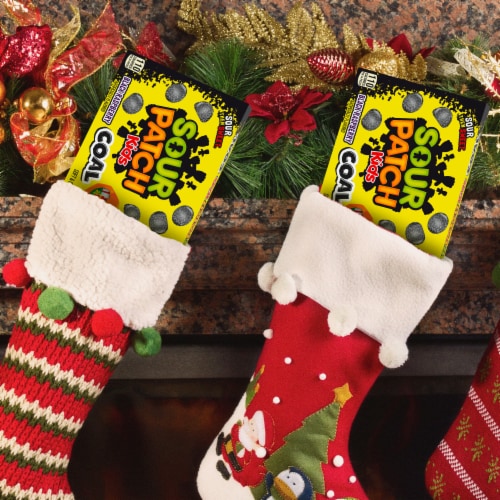 SOUR PATCH KIDS Coal Black Raspberry Soft & Chewy Holiday Candy Theater Box Perspective: bottom