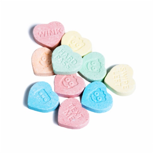 Sour Patch Kids Message Hearts Valentines Day Candy Perspective: bottom