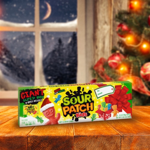 SOUR PATCH KIDS Soft & Chewy Holiday Candy Giant Box Perspective: bottom