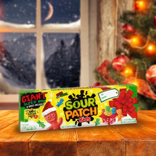 SOUR PATCH KIDS Soft & Chewy Holiday Candy Giant Box Perspective: bottom