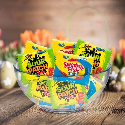 SOUR PATCH KIDS and SWEDISH FISH Mini Soft & Chewy Easter Candy Variety Pack Perspective: bottom