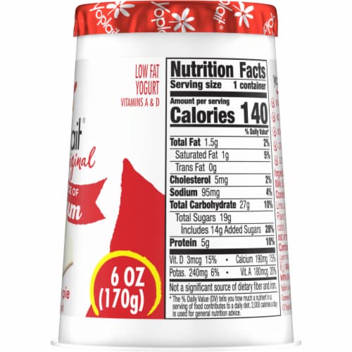 Yoplait Original Key Lime Pie Low Fat Yogurt Cup Perspective: bottom