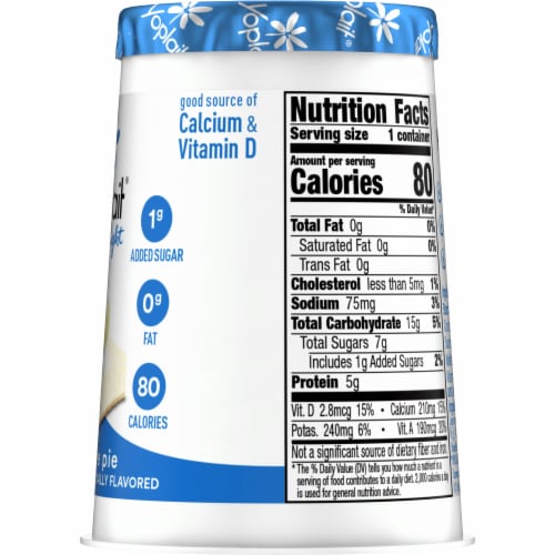 Yoplait Light Key Lime Pie Fat Free Yogurt Cup Perspective: bottom
