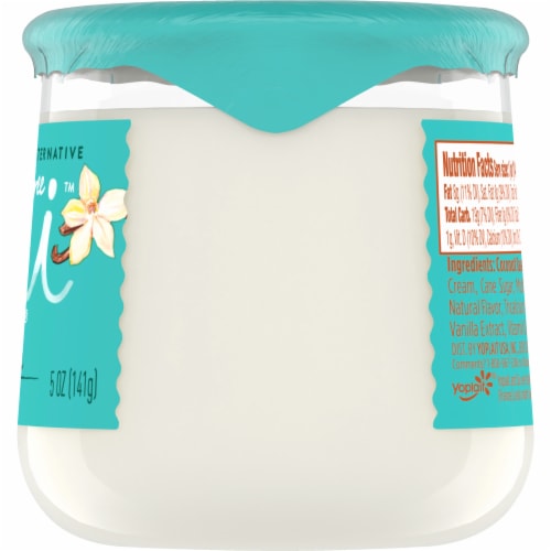 Oui by Yoplait Vanilla Dairy Free Yogurt Alternative Jar Perspective: bottom