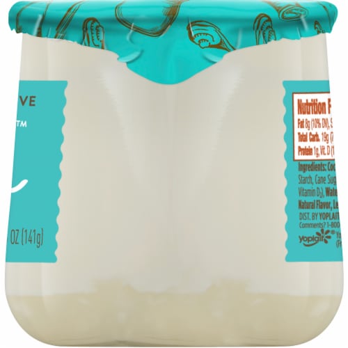 Oui by Yoplait Coconut Based Dairy Free Alternative Coconut Flavor Yogurt Glass Jar Perspective: bottom