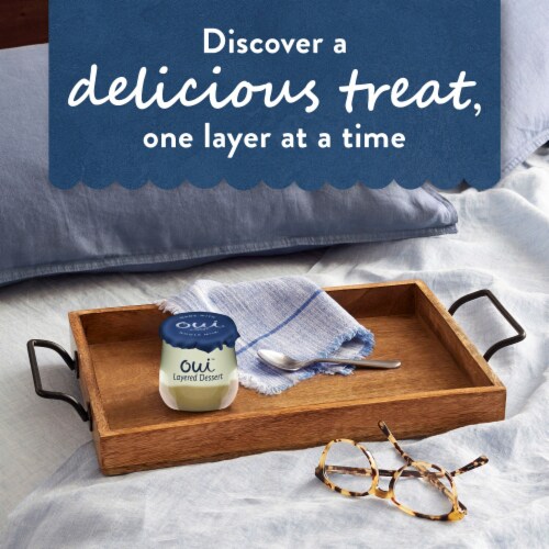 Oui by Yoplait Creme Fraiche Key Lime Pie Layered Dessert Glass Jars Perspective: bottom