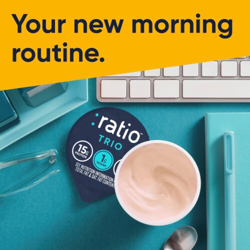 Ratio Keto Friendly Strawberry Yogurt Cultured Dairy Snack Cup Perspective: bottom