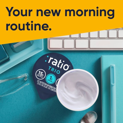 Ratio Trio Blueberry Yogurt Cultured Dairy Keto Friendly Snack Cup Perspective: bottom