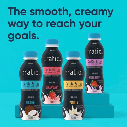 :ratio Mixed Berry Ten g Protein Keto Friendly Dairy Drink Perspective: bottom