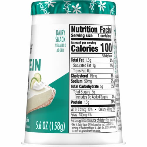 Yoplait Protein Key Lime Pie Yogurt Cultured Dairy Snack Cup Perspective: bottom