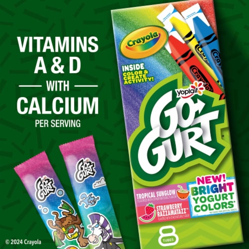 Go GURT Crayola Variety Pack Kids Fat Free Yogurt Tubes Perspective: bottom