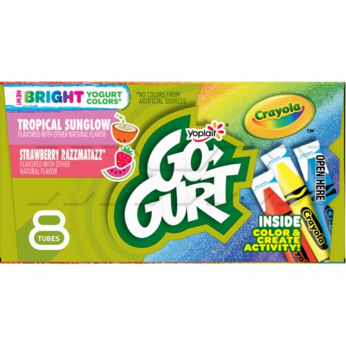 Go-GURT Gluten Free Strawberry and Tropical Kids Yogurt Tubes Perspective: bottom