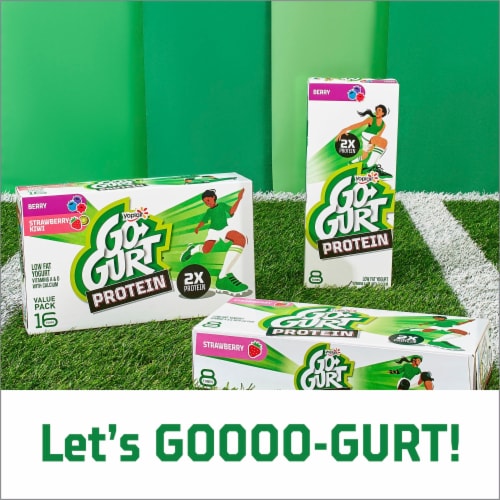 Go-GURT Protein Berry Kids Low Fat Yogurt Tubes Perspective: bottom