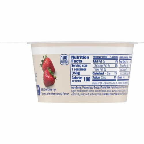 Yoplait Greek Yogurt Fat Free Yogurt Strawberry Perspective: bottom
