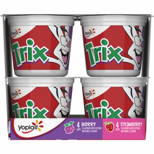 Yoplait Low Fat Yogurt Berry and Strawberry Perspective: bottom
