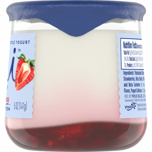 Oui by Yoplait Gluten Free French Style Strawberry Whole Milk Yogurt Glass Jar Perspective: bottom