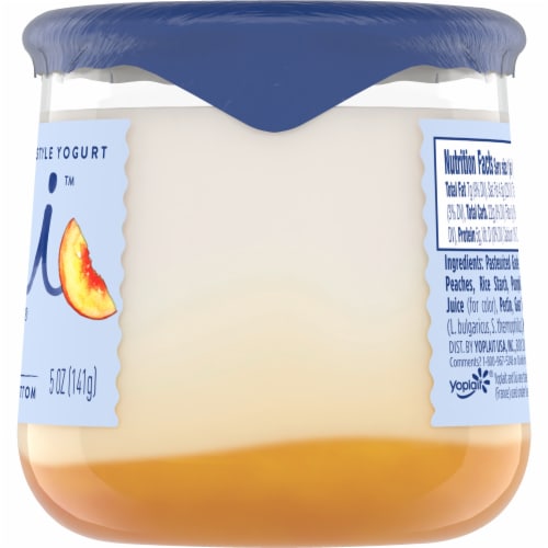 Oui by Yoplait Peach Whole Milk French Style Yogurt Jar Perspective: bottom