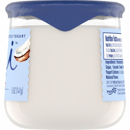 Oui by Yoplait Gluten Free French Style Coconut Whole Milk Yogurt Glass Jar Perspective: bottom