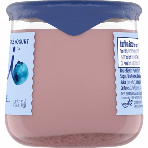 Oui by Yoplait Gluten Free French Style Blueberry Whole Milk Yogurt Glass Jar Perspective: bottom